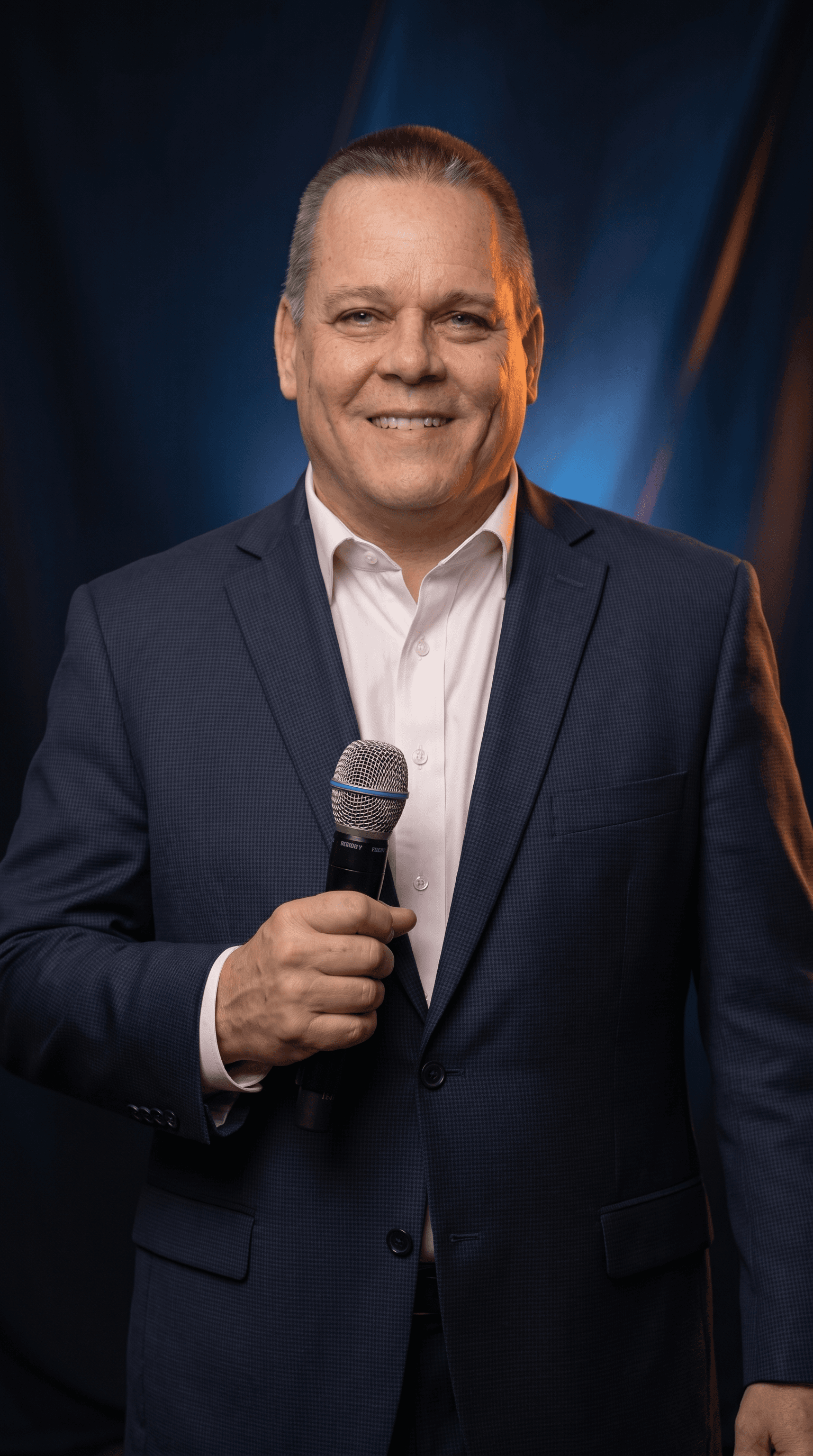 Steve Wormer speaking with microphone